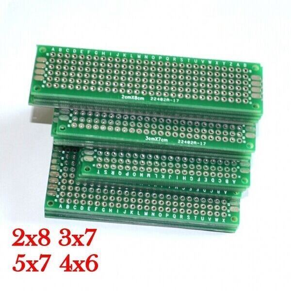 Foto de Placa PCB perforada de 5x7,4x6,3x7 y 2x8. doble cara, 4uds 1 de cada