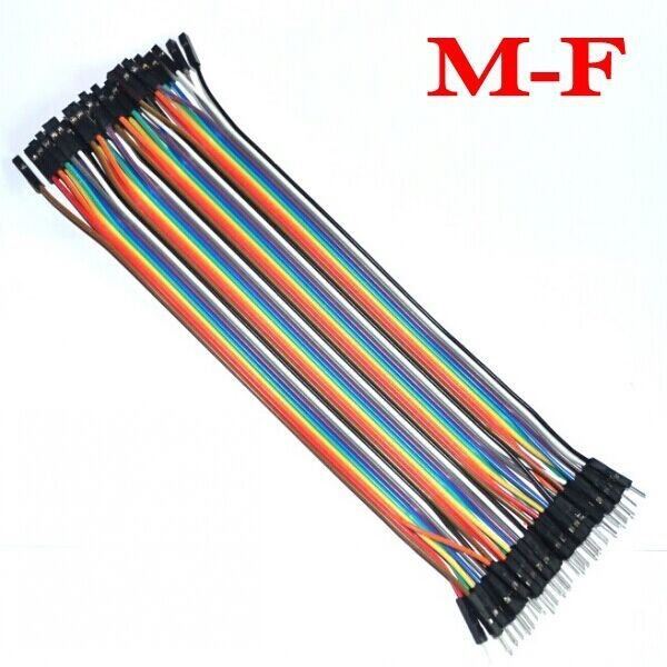 Cables dupont para protoboard de 40cm, (macho - hembra) M-H, 40uds