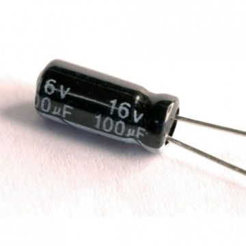 Condensador electrolitico 100uF 16V (10 uds)