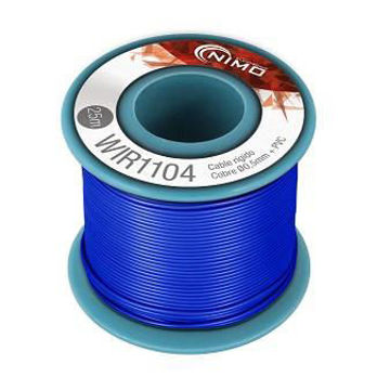 Cable rígido AWG24, hilo de 0,5mm, 25mts Azul