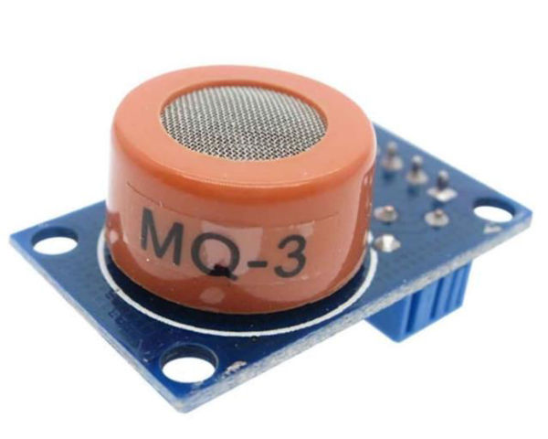 Sensor de gases MQ-3, sensible al Alcohol y Etanol
